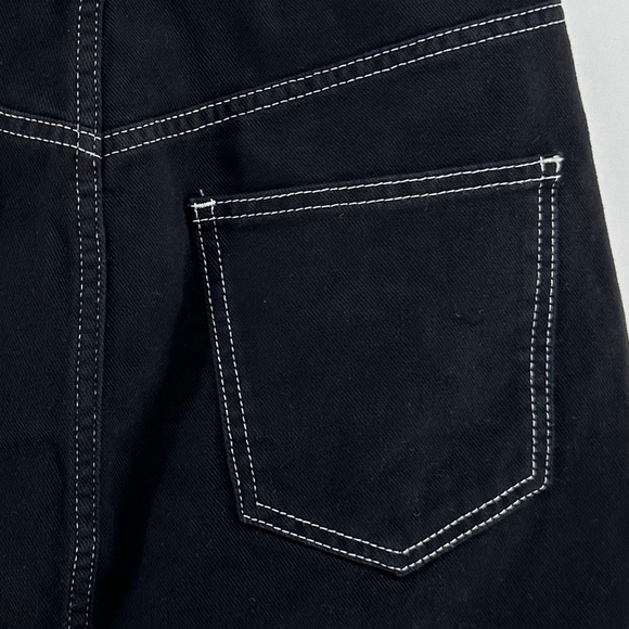 BDG Urban Outfitters BLACK DENIM Skater PUNK Jeans MINI SKIRT w/ Belt WOMENS M - Picture 6 of 7